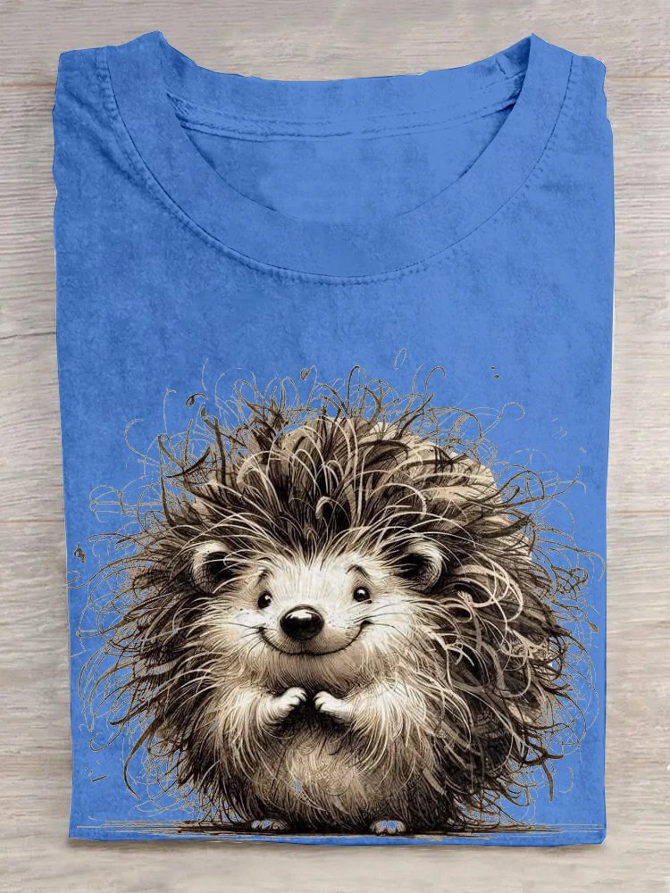 Casual Crew Neck Animal T-Shirt