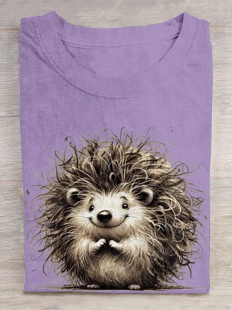 Casual Crew Neck Animal T-Shirt