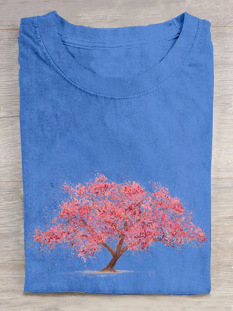 Casual Tree Cotton T-Shirt