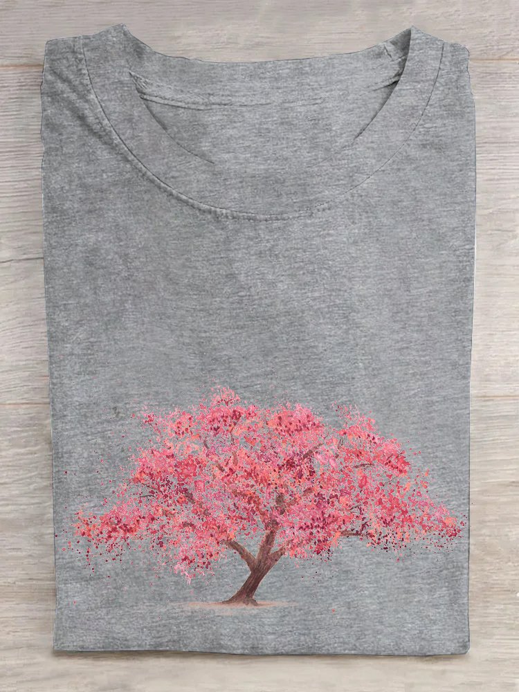 Casual Tree Cotton T-Shirt