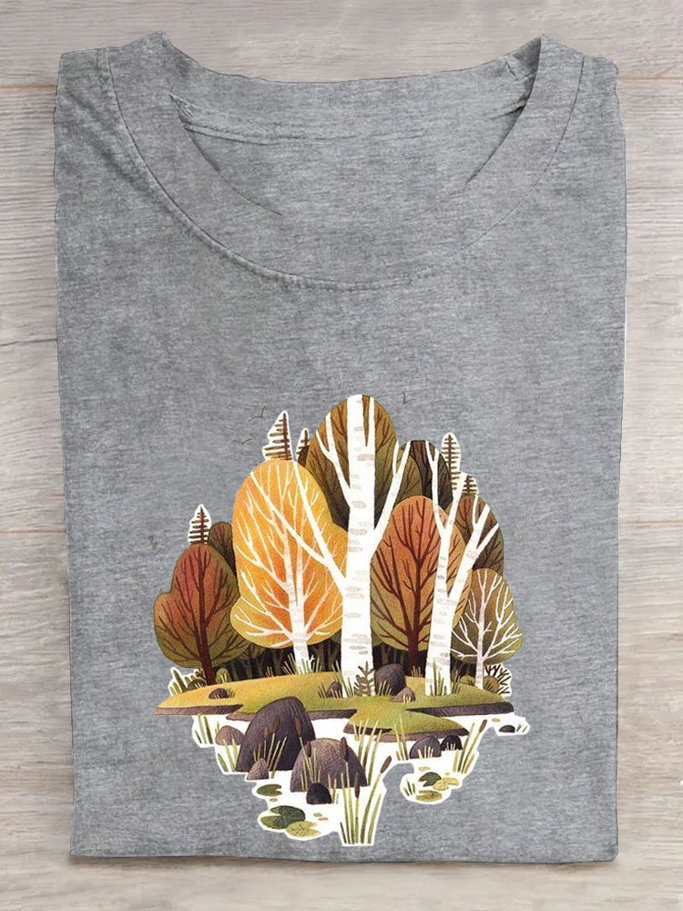 Tree Casual Loose T-Shirt