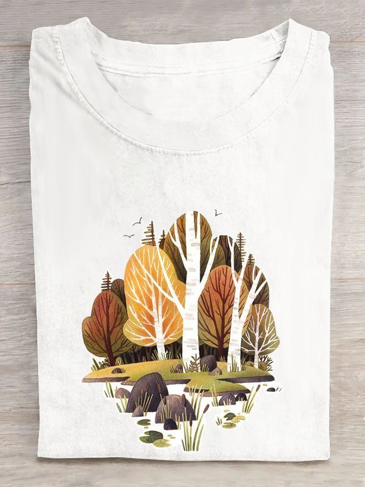 Tree Casual Loose T-Shirt