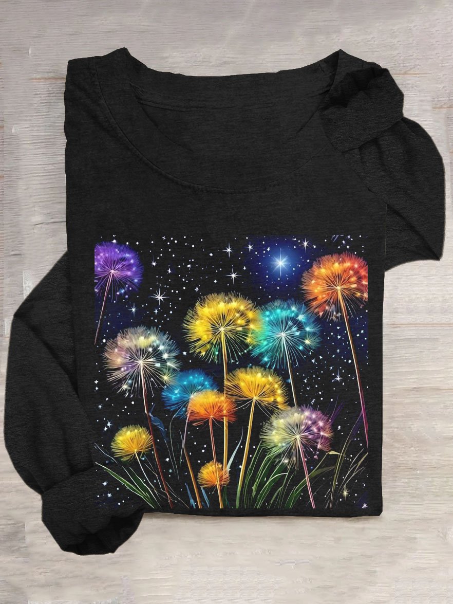 Loose Dandelion Casual T-Shirt