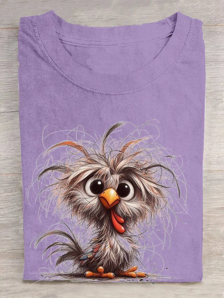 Funny Chicken Cotton Casual T-Shirt