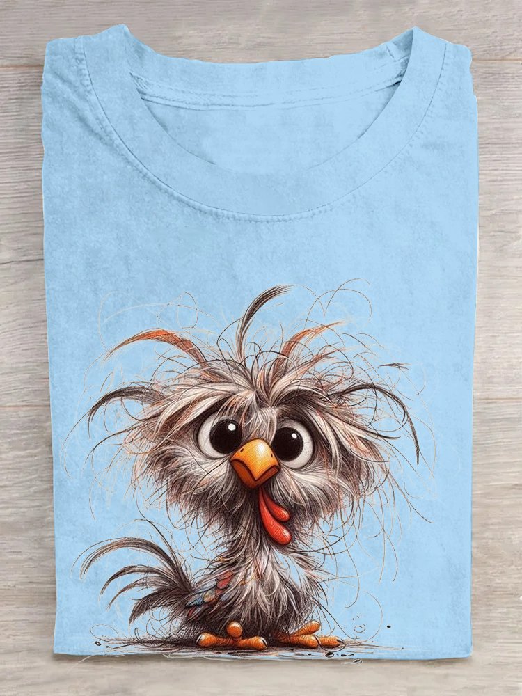 Funny Chicken Cotton Casual T-Shirt