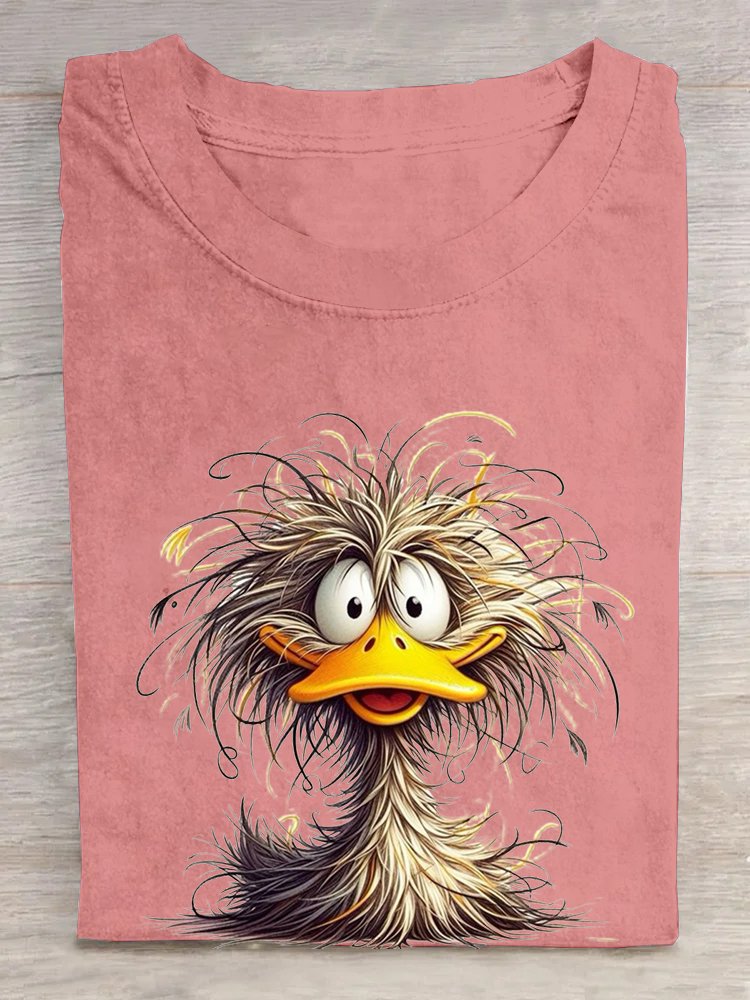 Cotton Duck Casual Crew Neck T-Shirt