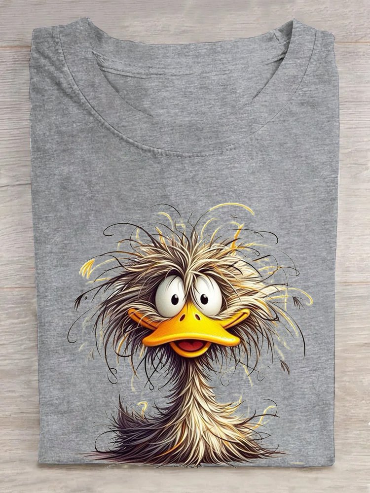 Cotton Duck Casual Crew Neck T-Shirt