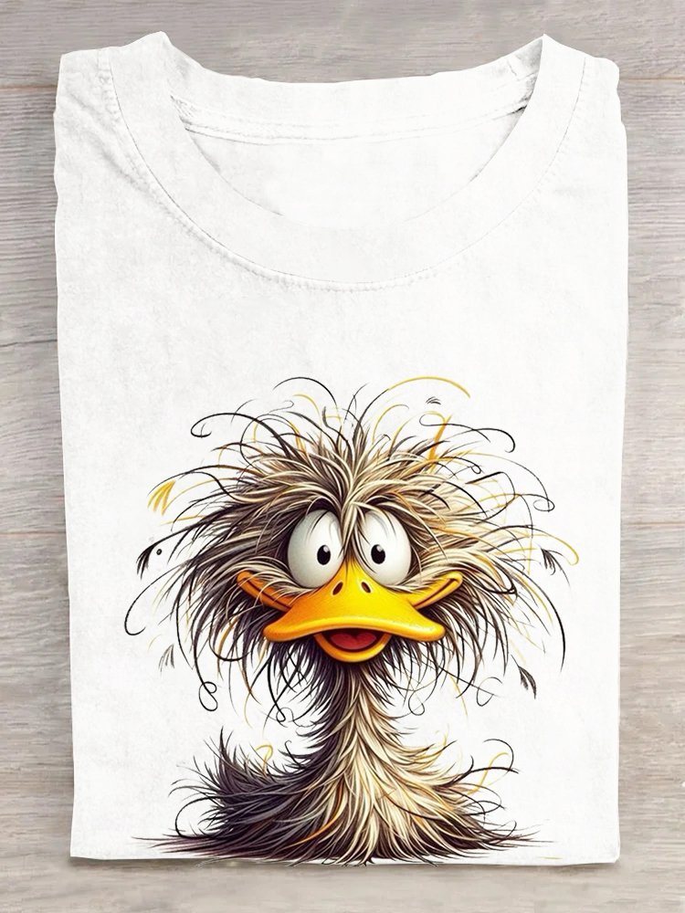 Cotton Duck Casual Crew Neck T-Shirt