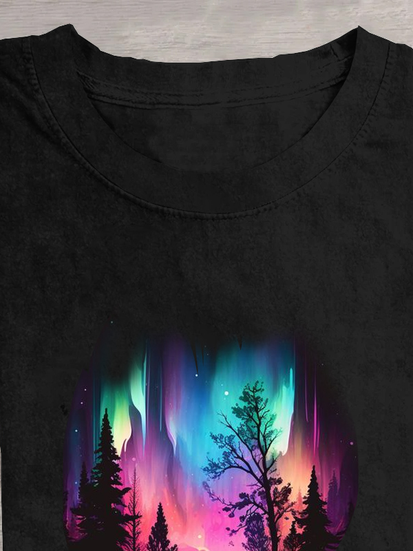 Landscape Print Casual T-Shirt