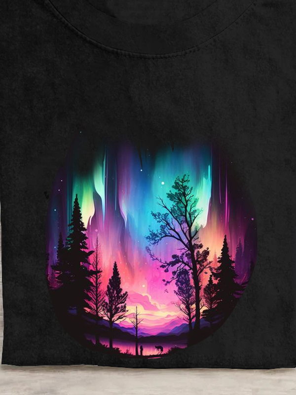 Landscape Print Casual T-Shirt