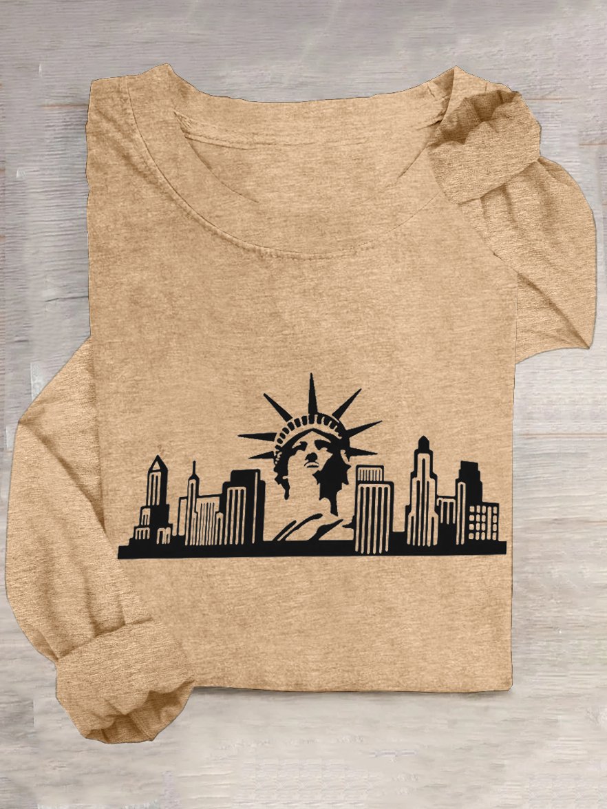 Casual Scenery Crew Neck T-Shirt