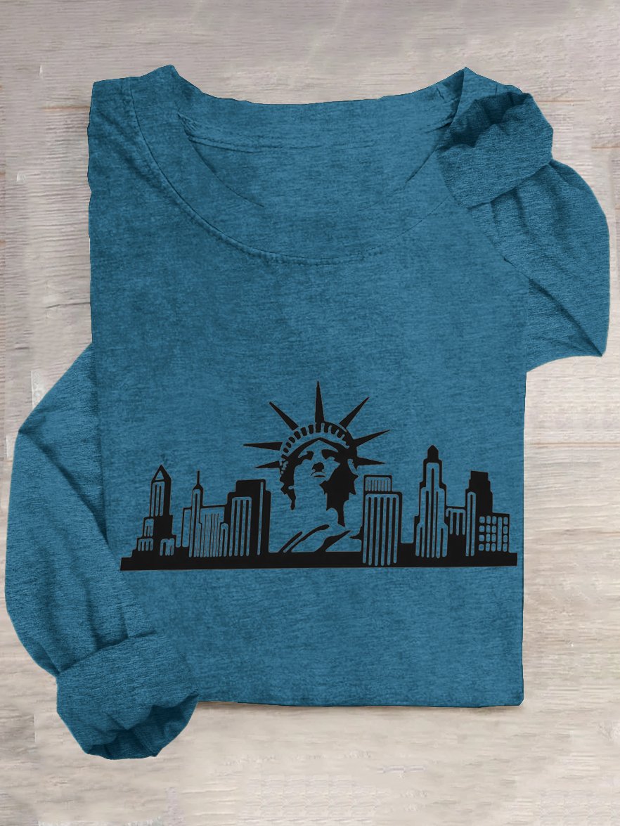 Casual Scenery Crew Neck T-Shirt