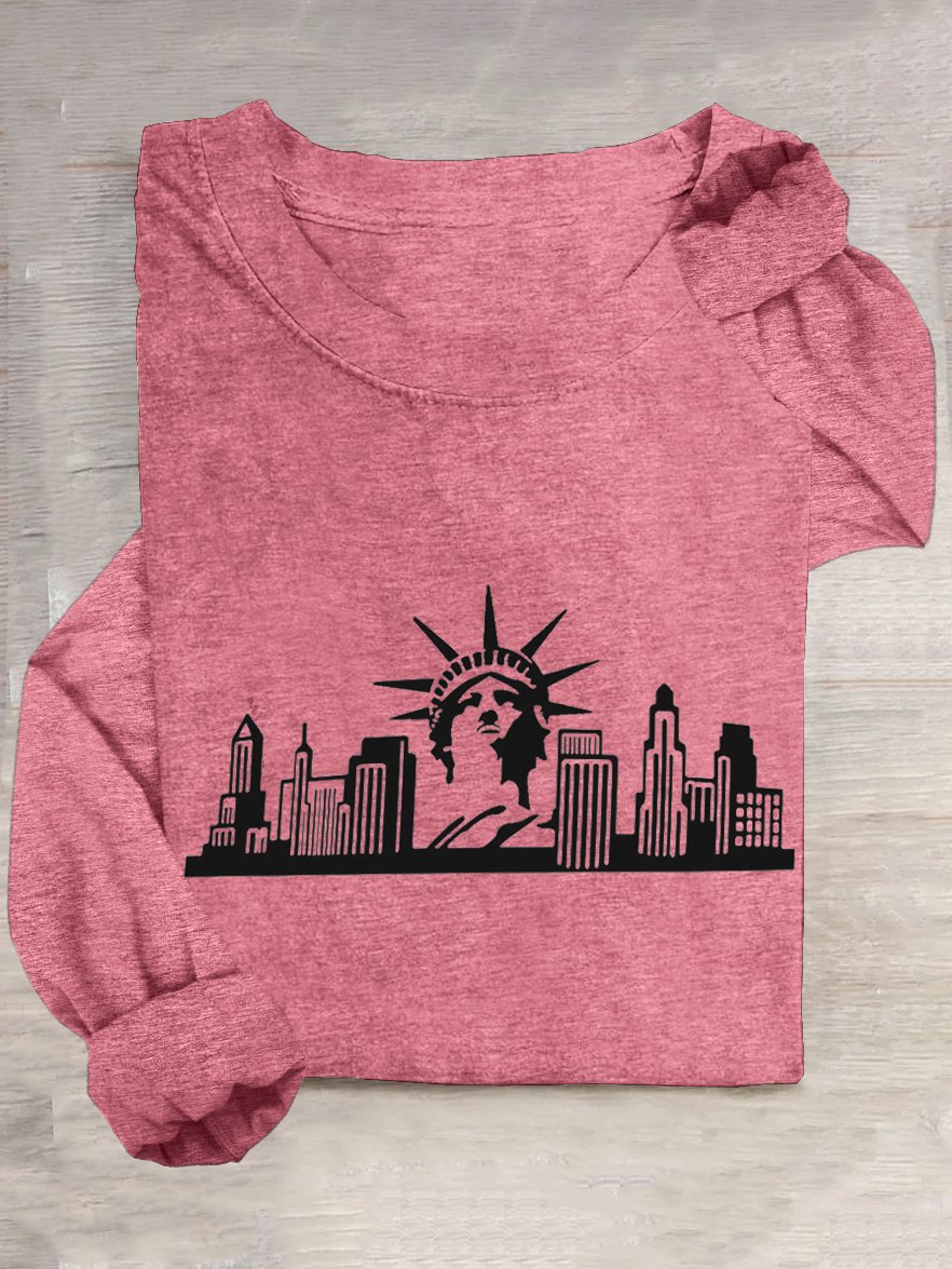 Casual Scenery Crew Neck T-Shirt