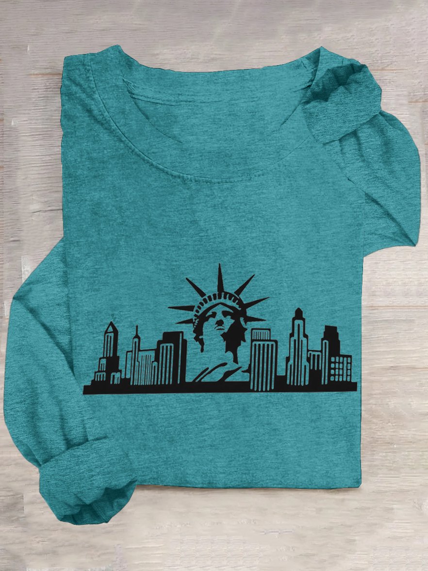 Casual Scenery Crew Neck T-Shirt