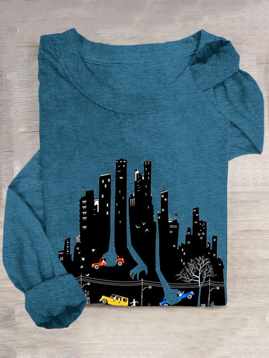 Casual Crew Neck City T-Shirt