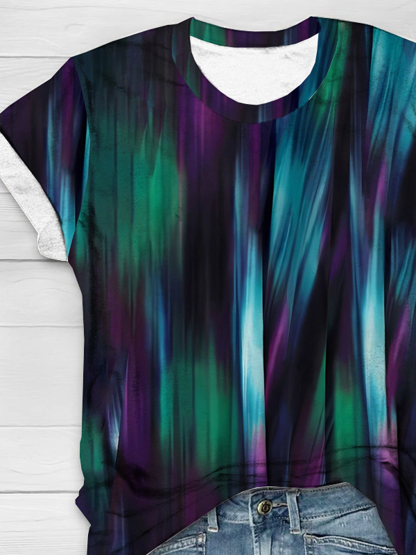 Jersey Loose Abstract Casual T-Shirt