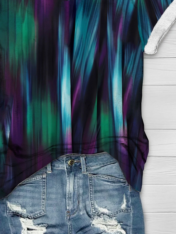 Jersey Loose Abstract Casual T-Shirt