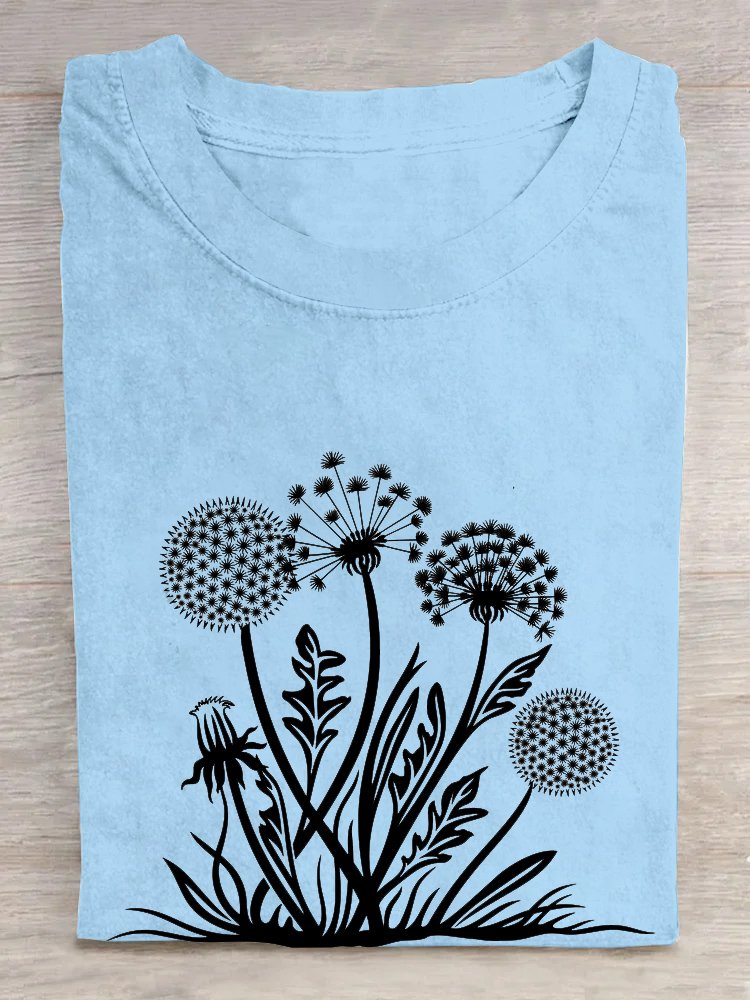 Cotton Casual Dandelion T-Shirt