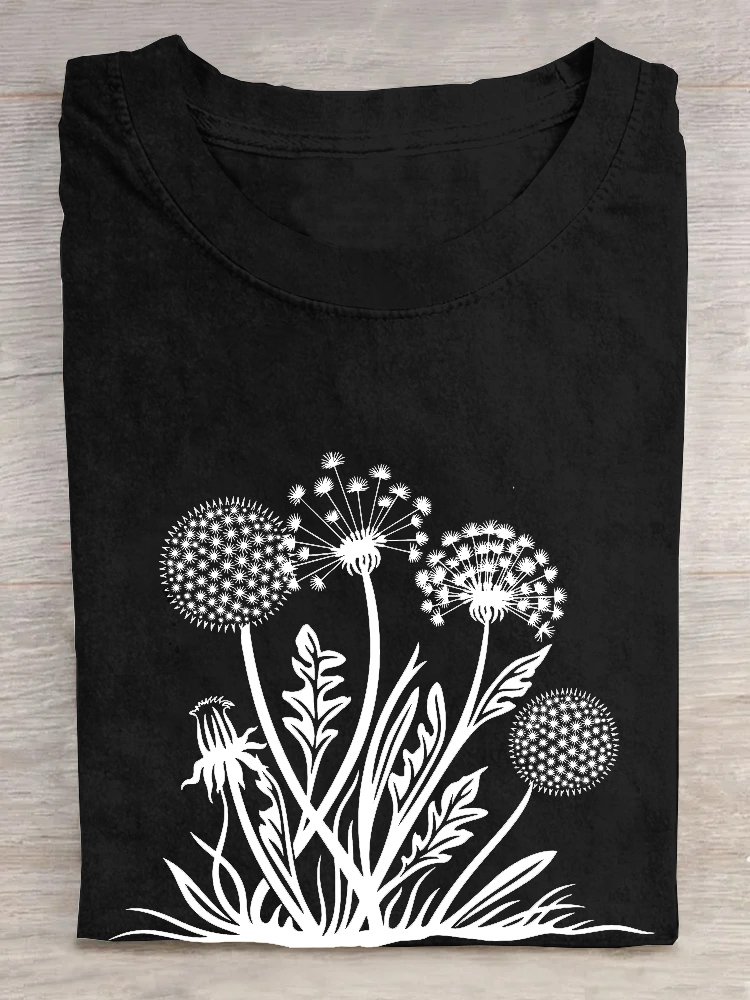 Cotton Casual Dandelion T-Shirt