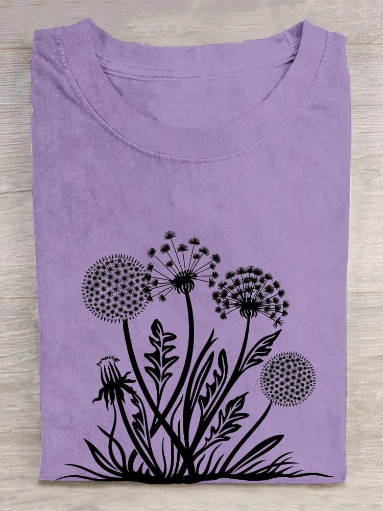 Cotton Casual Dandelion T-Shirt