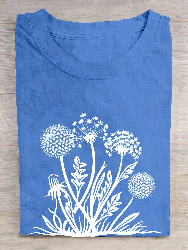 Cotton Casual Dandelion T-Shirt