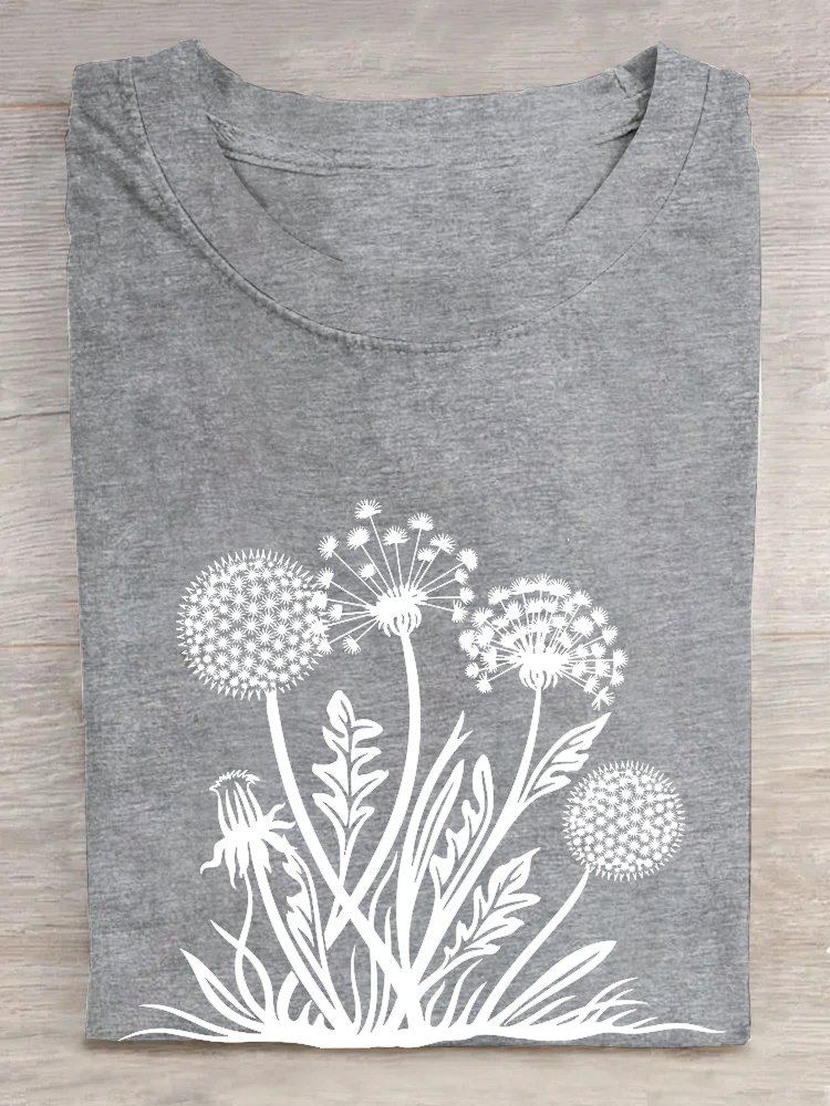 Cotton Casual Dandelion T-Shirt