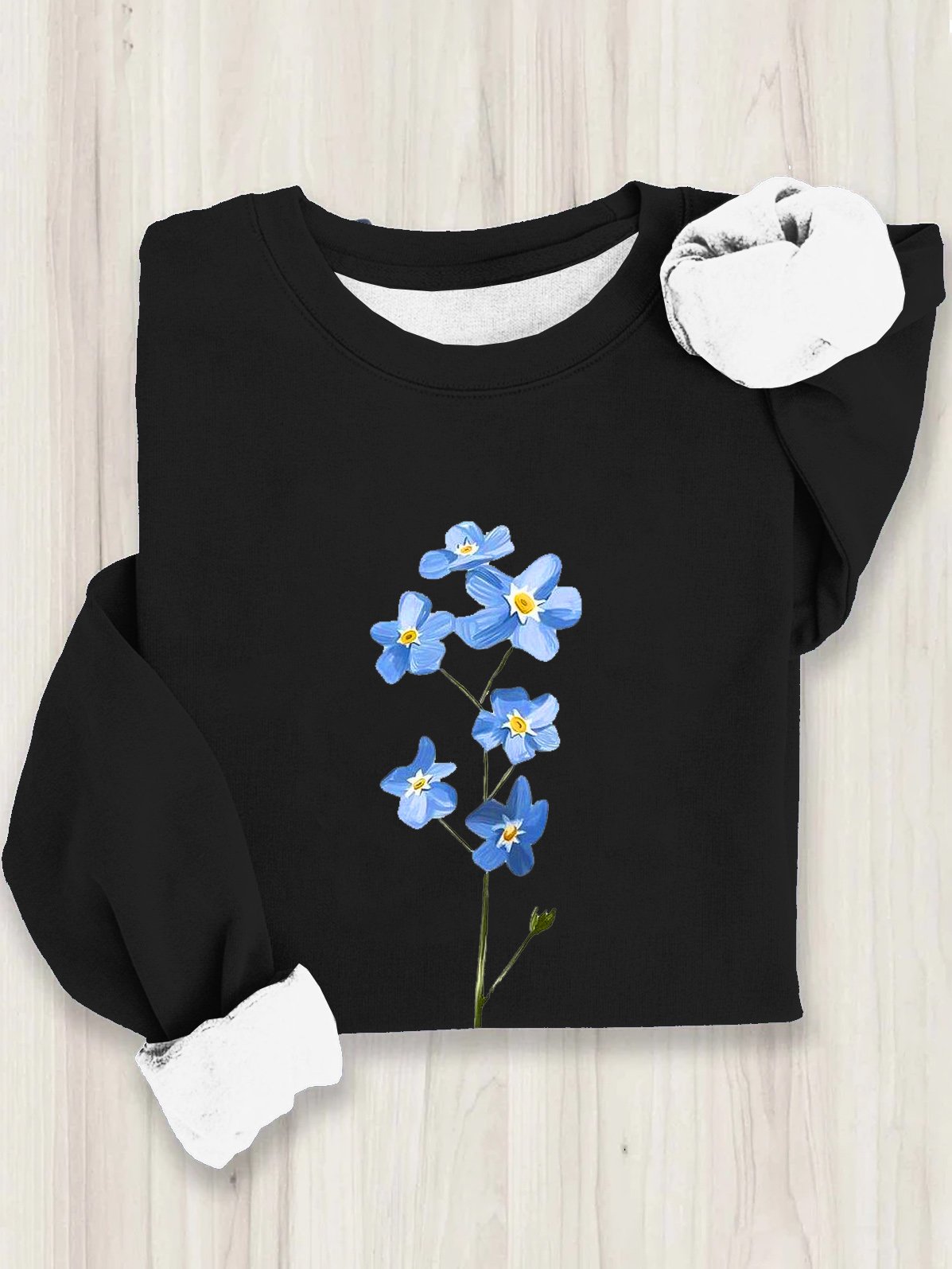 Casual Floral Loose Sweatshirt