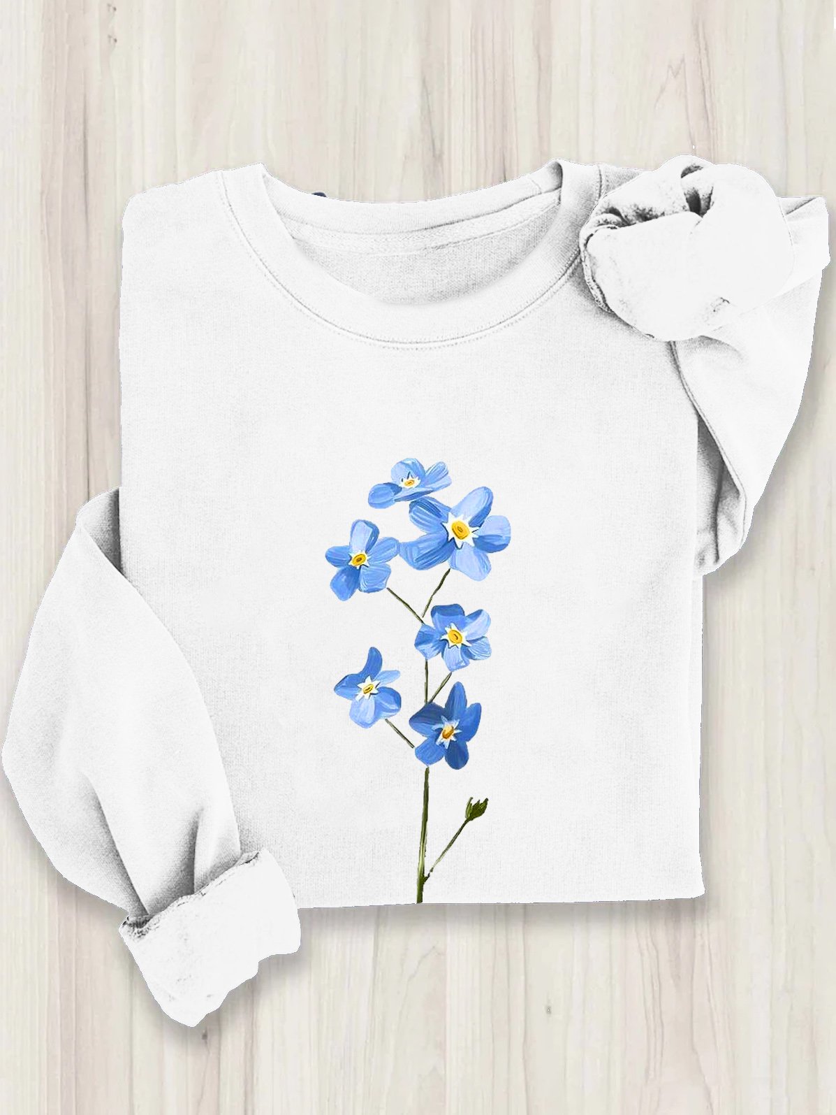 Casual Floral Loose Sweatshirt