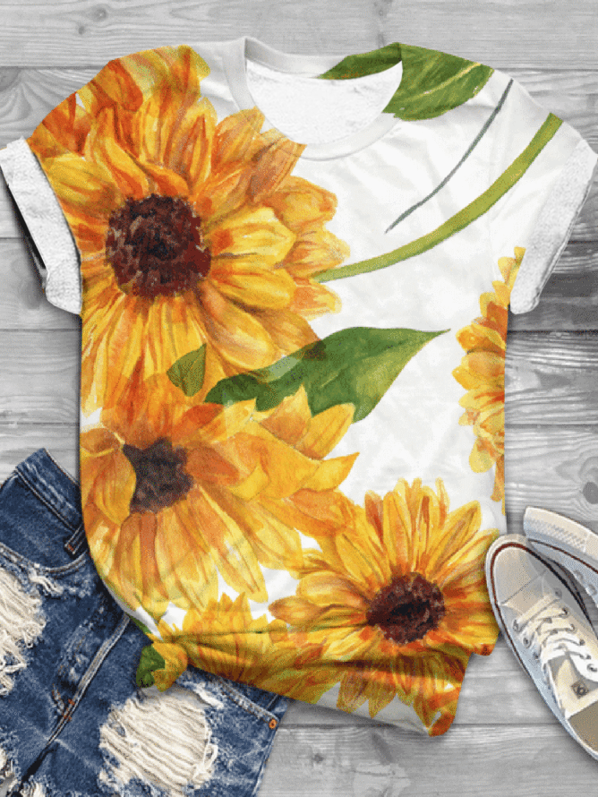 Casual Floral T-Shirt