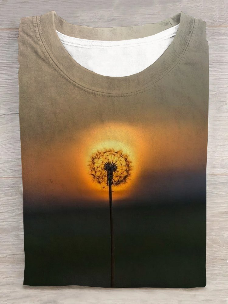 Casual Dandelion Jersey Loose T-Shirt