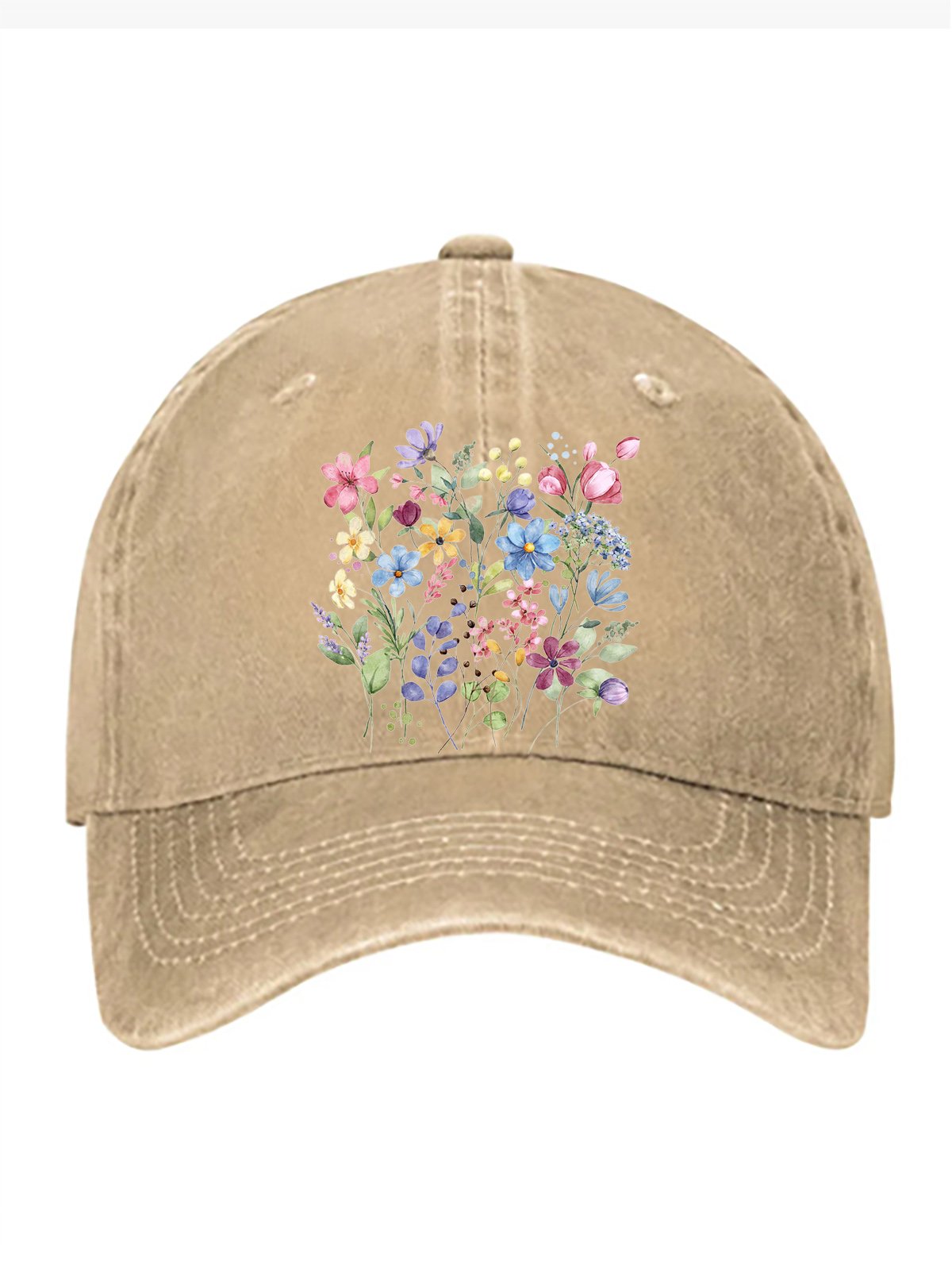 Floral pure cotton baseball cap