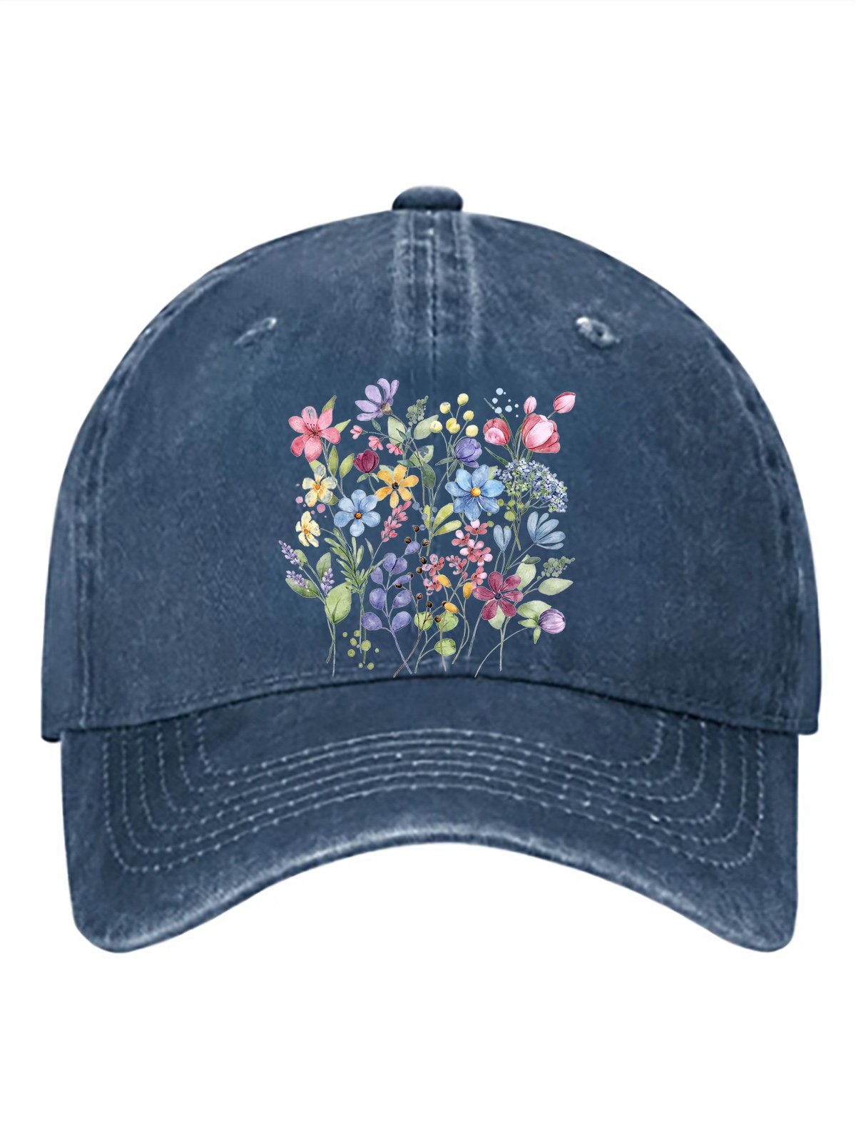 Floral pure cotton baseball cap