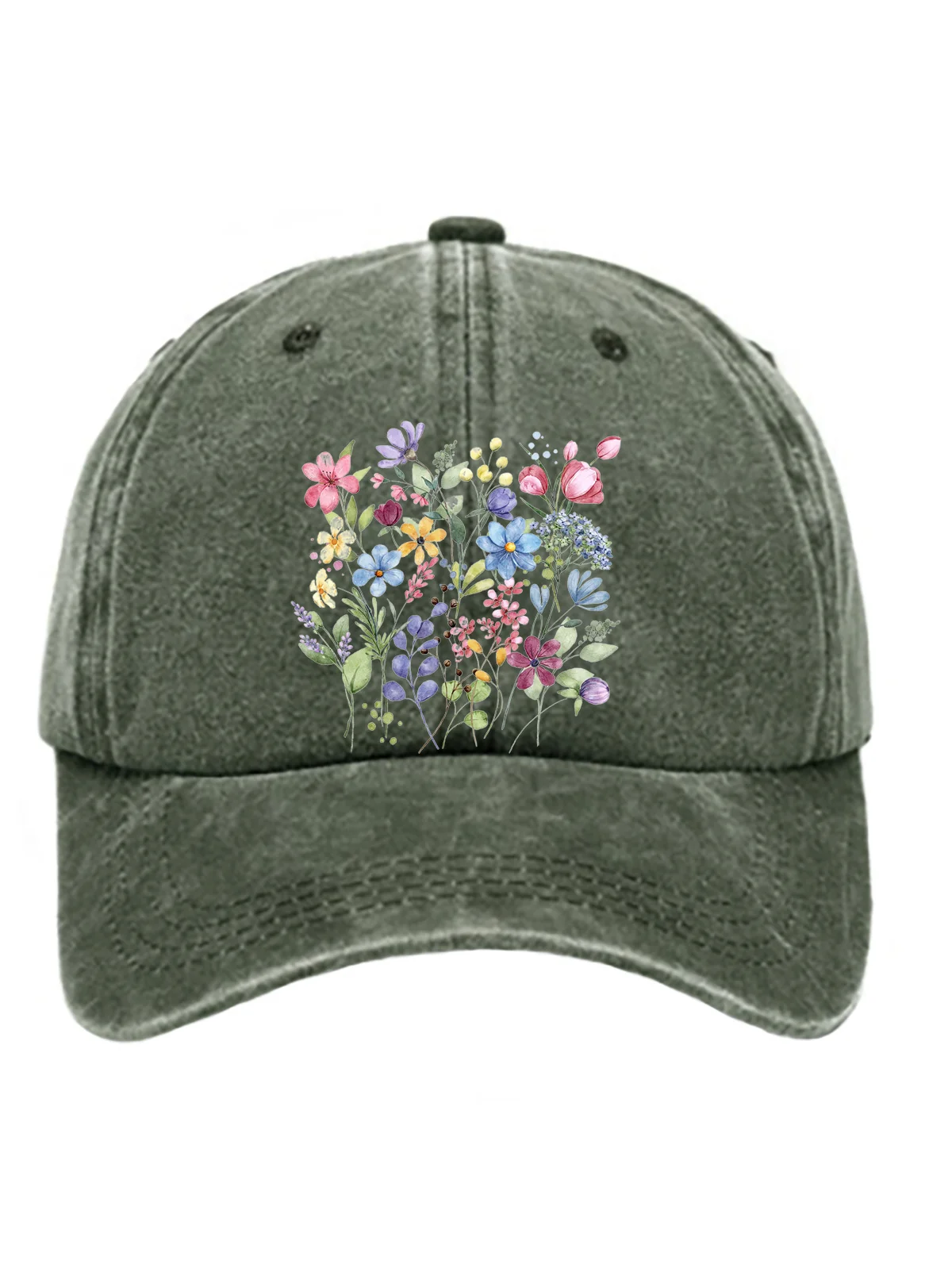 Floral pure cotton baseball cap