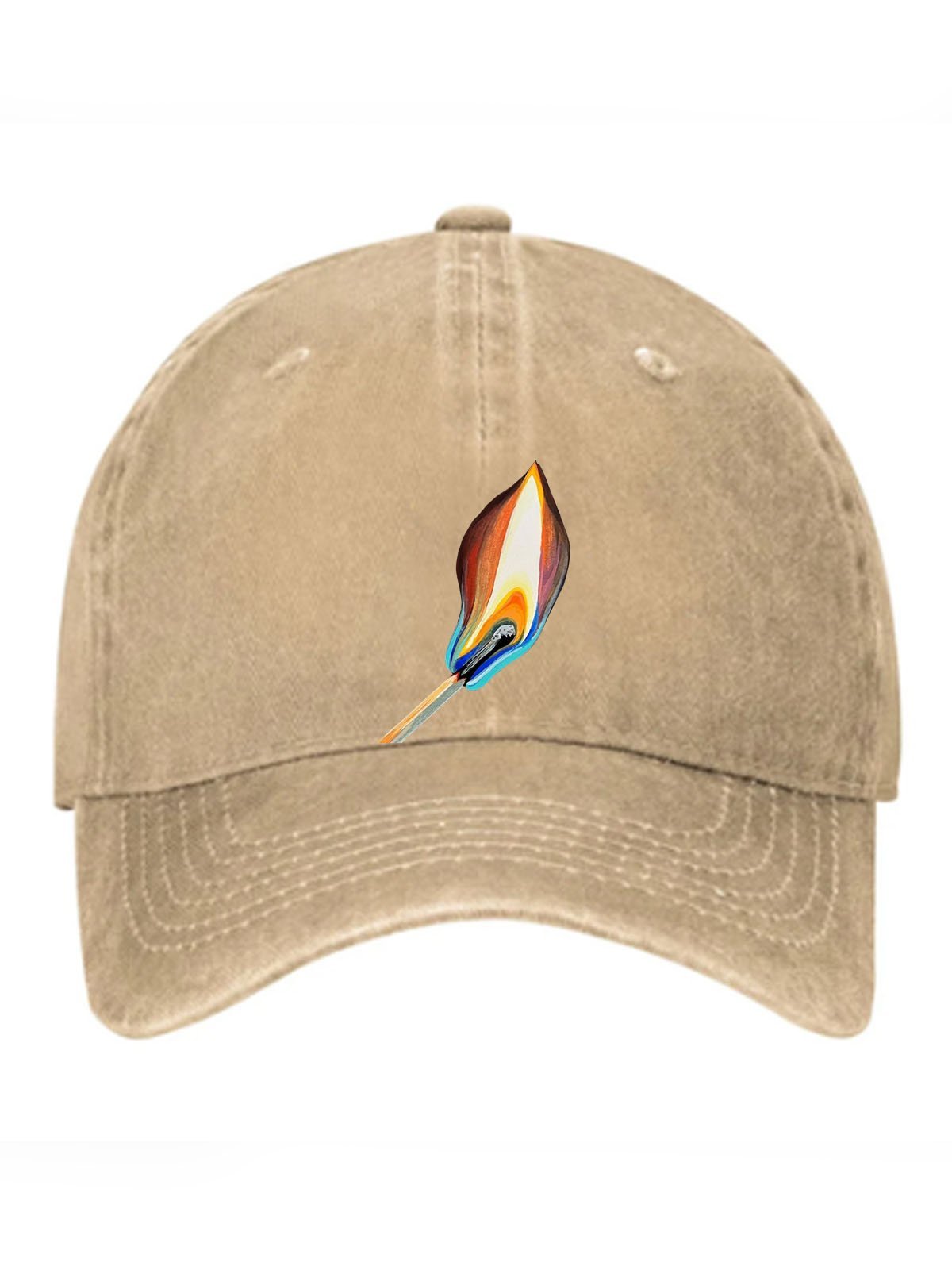 Abstract match printed baseball cap