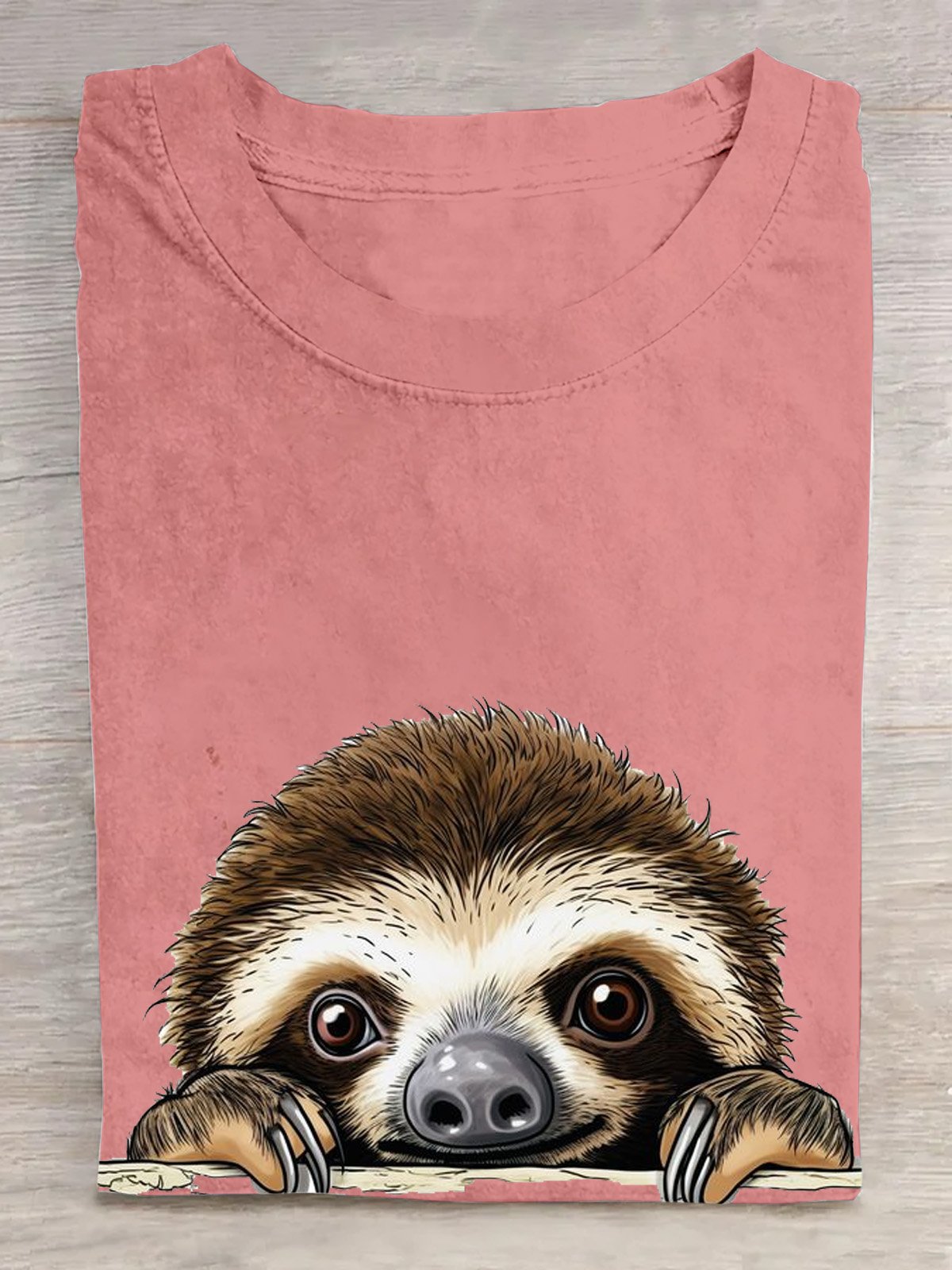 Crew Neck Casual Loose Animal T-Shirt