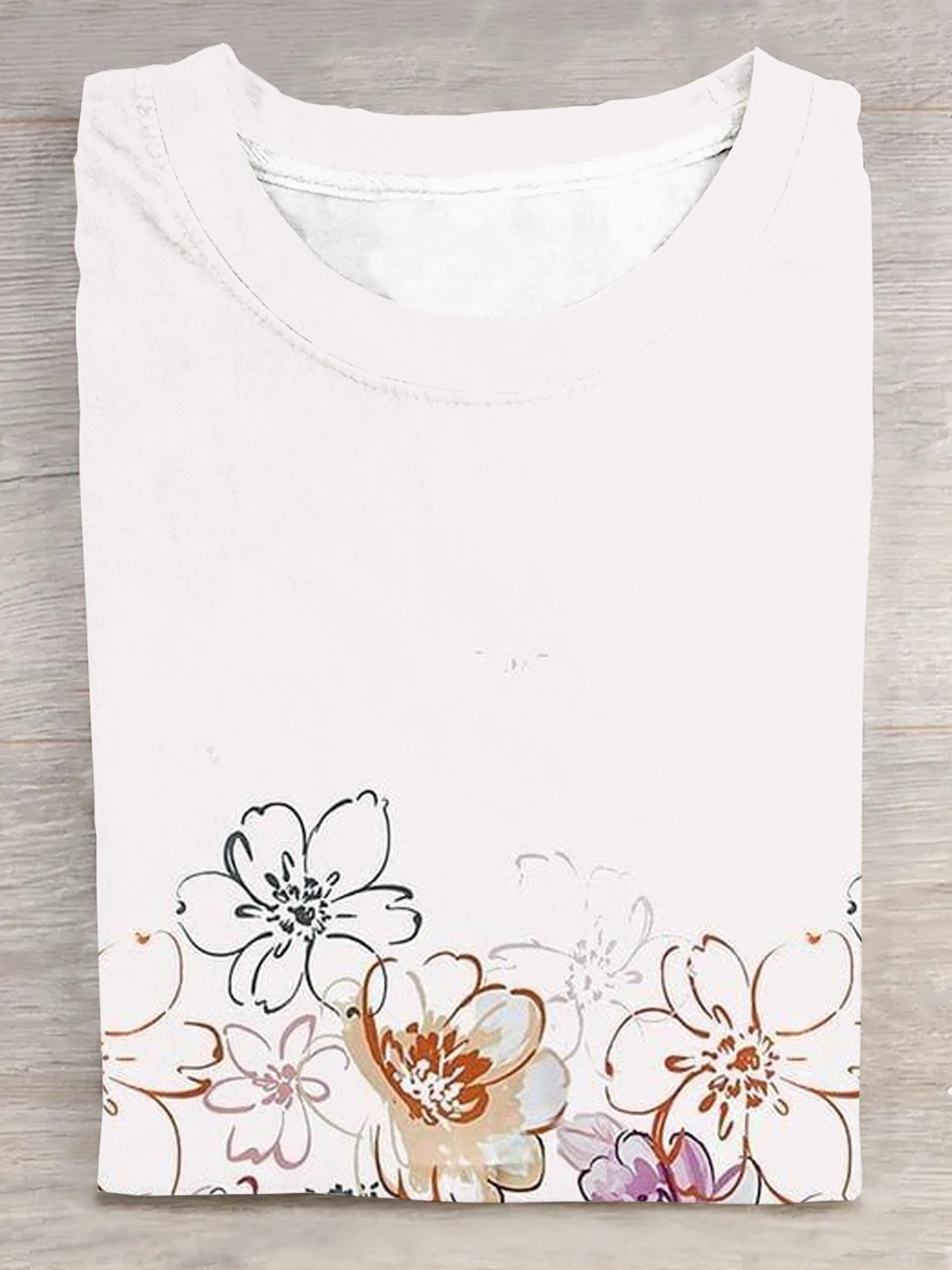 Jersey Floral Casual T-Shirt