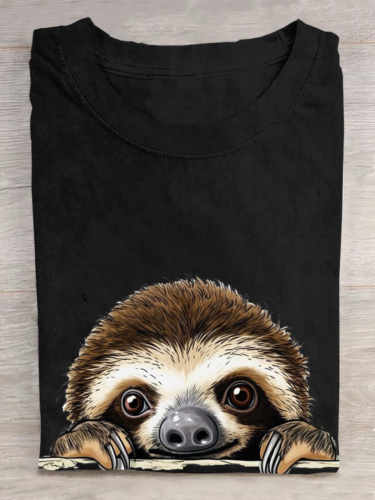 Crew Neck Casual Loose Animal T-Shirt