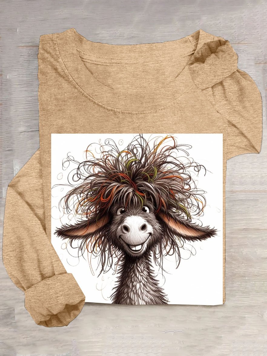 Funny Fried wool sheep Casual T-shirt