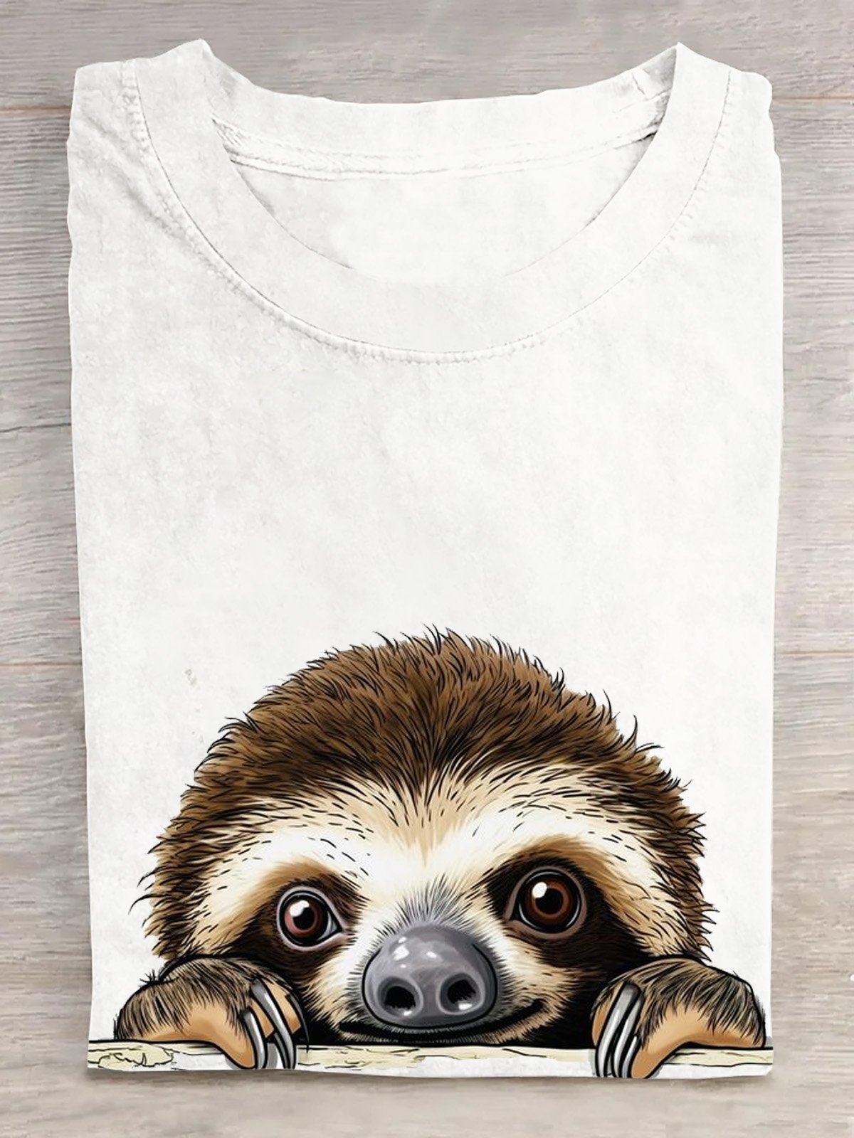 Crew Neck Casual Loose Animal T-Shirt