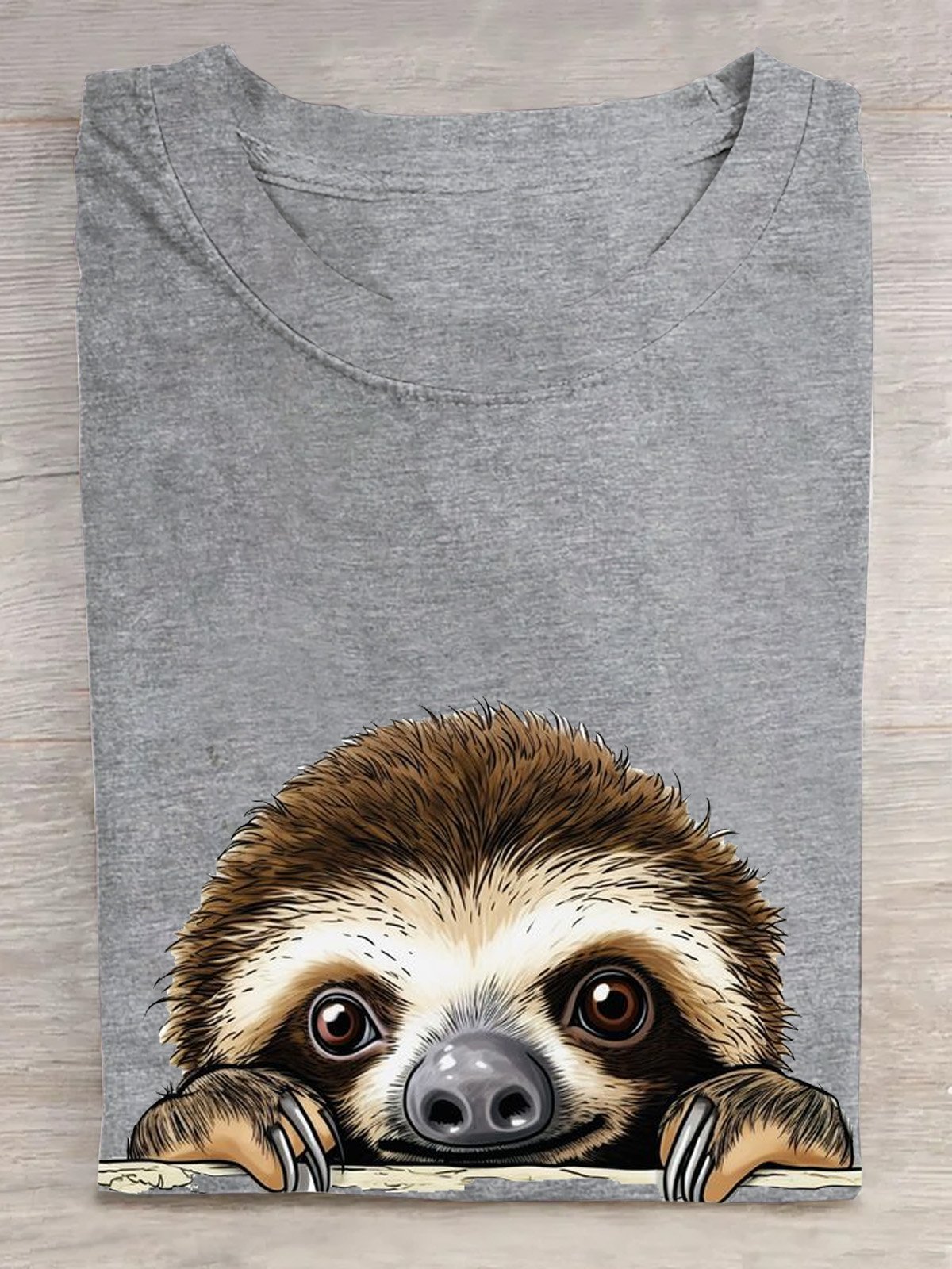 Crew Neck Casual Loose Animal T-Shirt