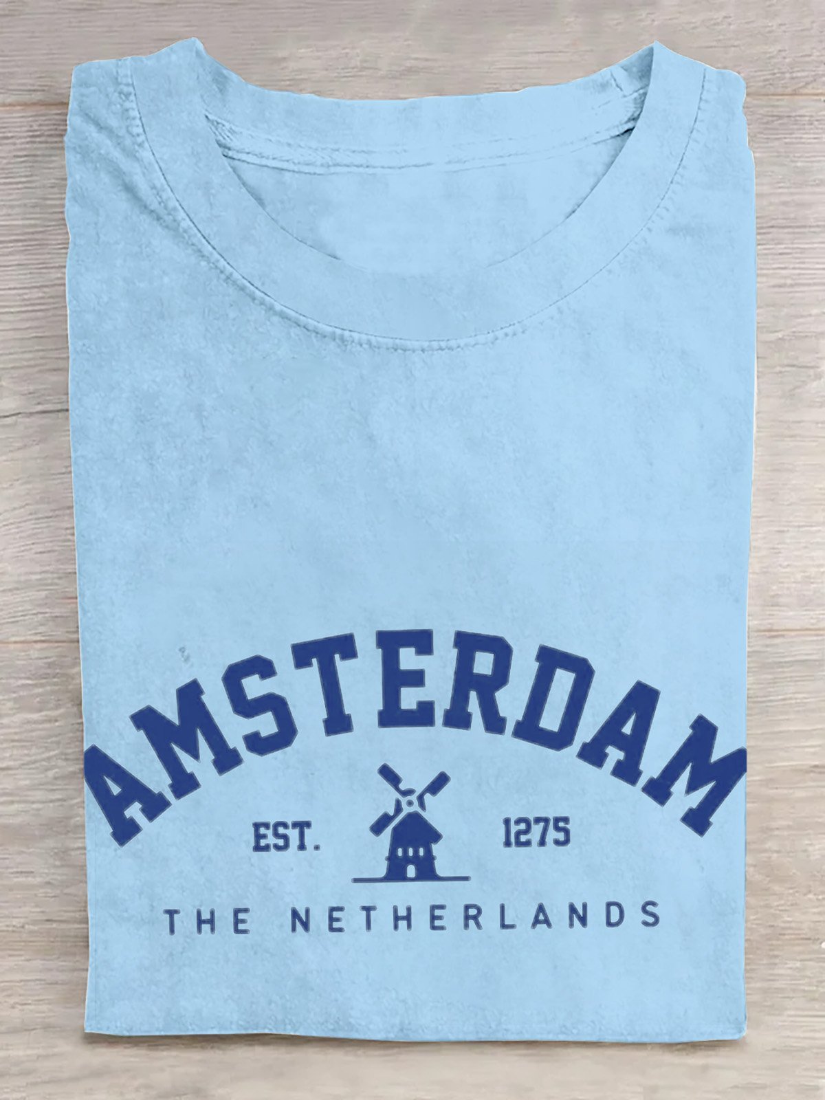 Cotton Amsterdam Netherlands Windmill T-Shirt