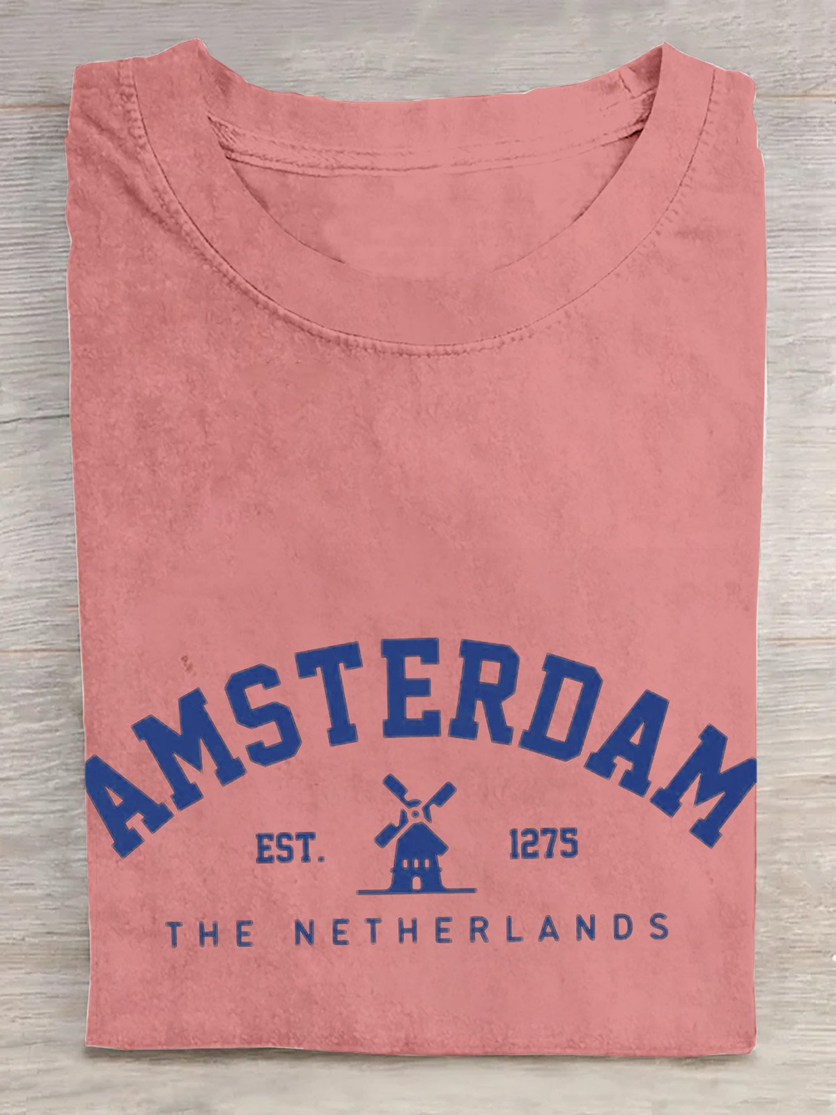 Cotton Amsterdam Netherlands Windmill T-Shirt