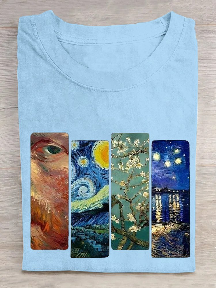 Casual Cotton Loose Pop Art Print T-Shirt