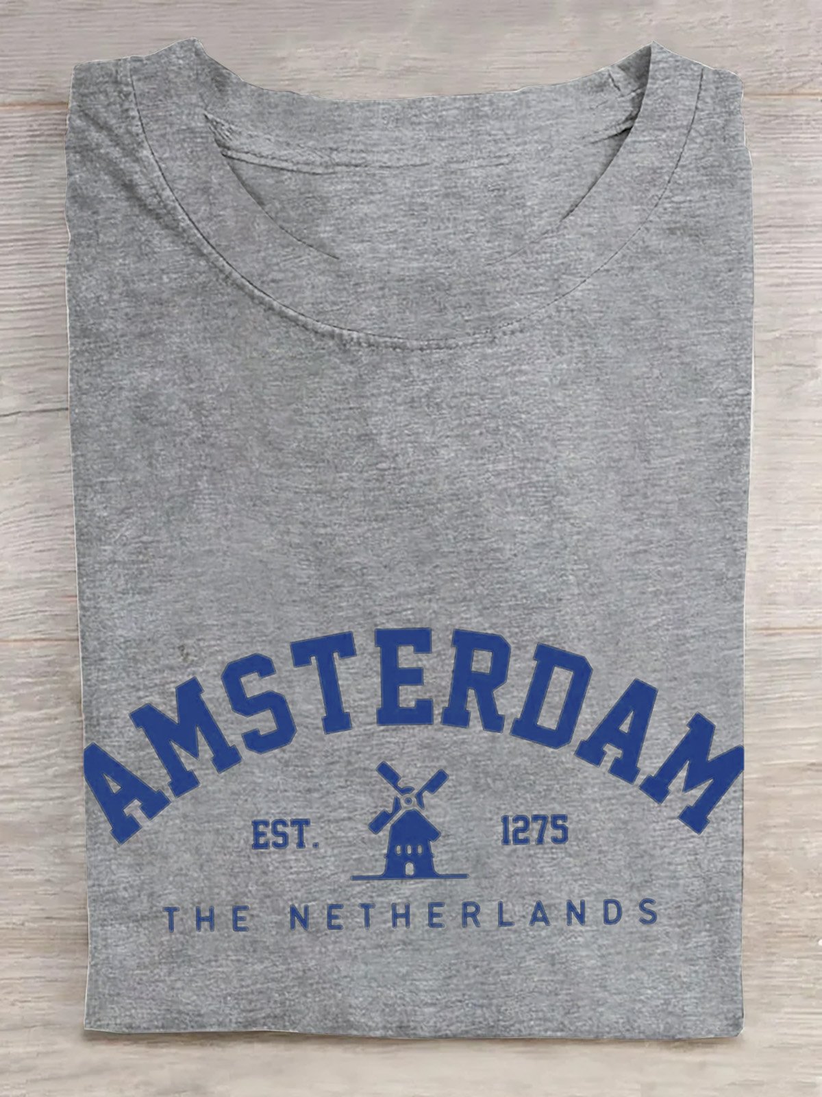 Cotton Amsterdam Netherlands Windmill T-Shirt