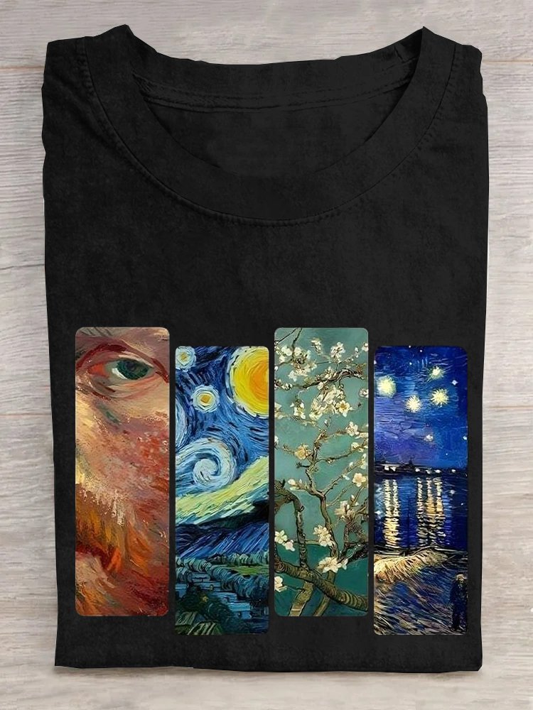 Casual Cotton Loose Pop Art Print T-Shirt