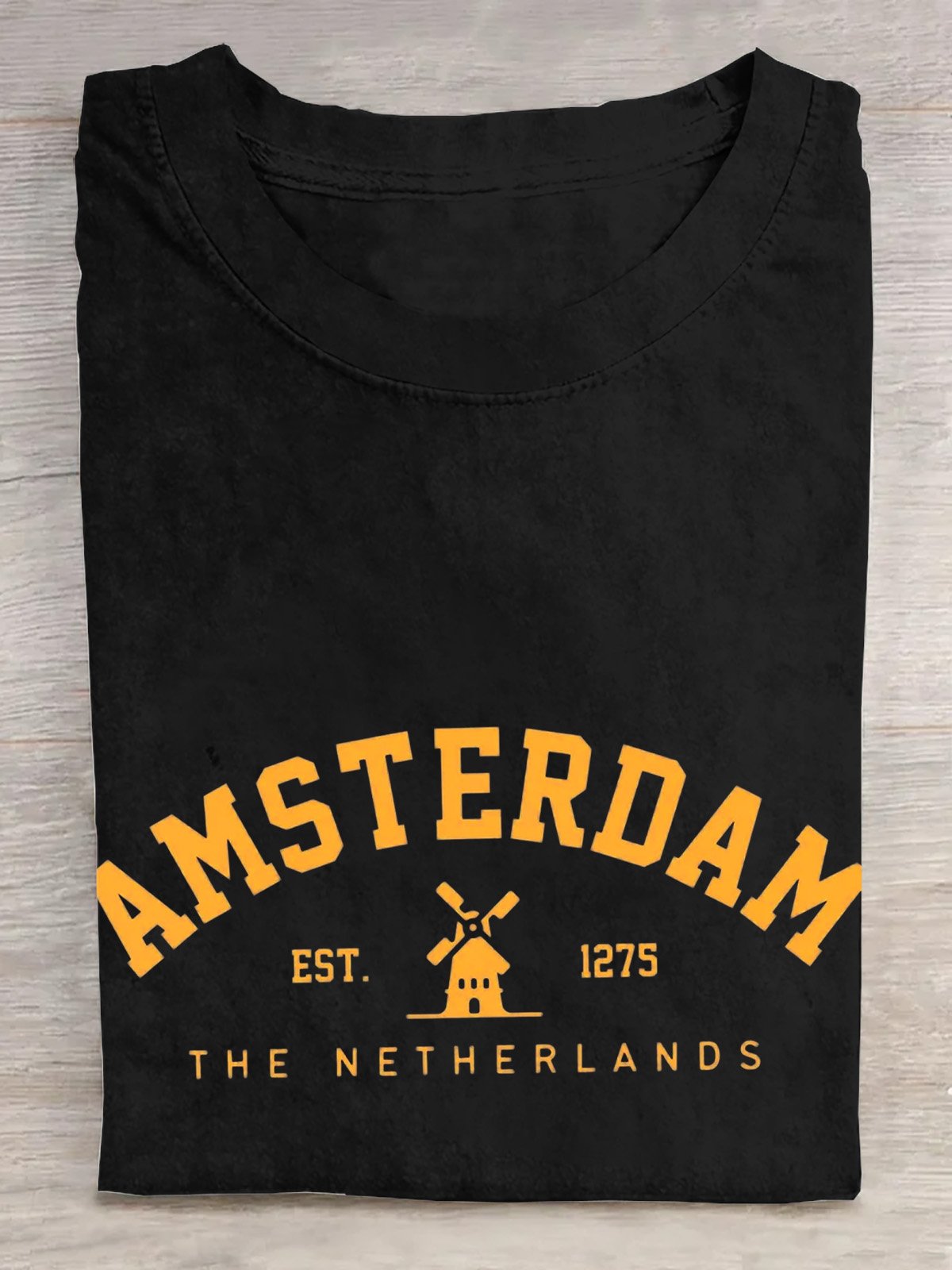 Cotton Amsterdam Netherlands Windmill T-Shirt