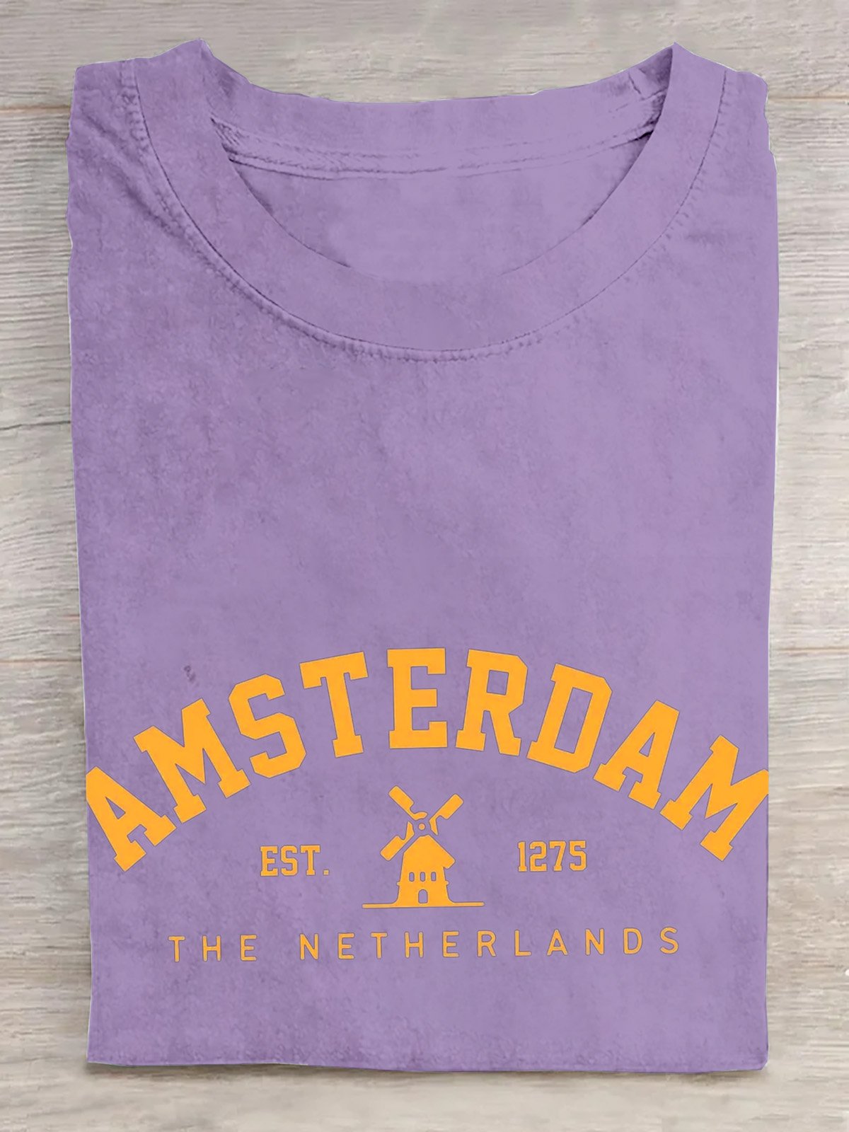 Cotton Amsterdam Netherlands Windmill T-Shirt