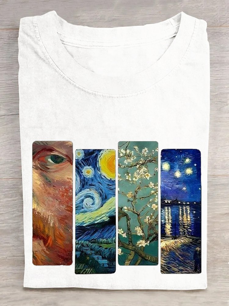 Casual Cotton Loose Pop Art Print T-Shirt