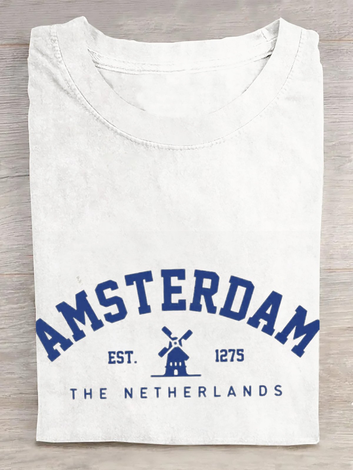 Cotton Amsterdam Netherlands Windmill T-Shirt