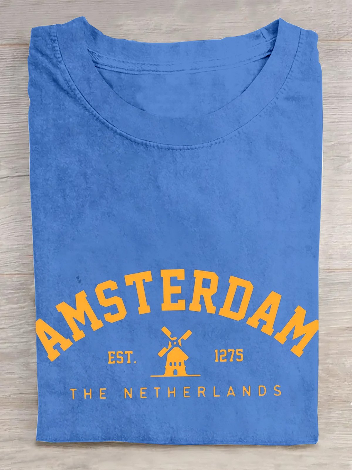 Cotton Amsterdam Netherlands Windmill T-Shirt